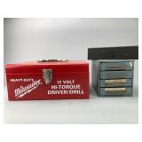Milwaukee Drill Case & Metal Tool Storage