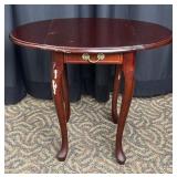 Mahogany-Finish Oval Pembroke Table