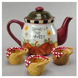 Share the Harvest Ceramic Tea Set