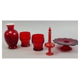 Westmoreland & Assorted Red Glass, 5 Pcs.
