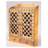 Mid-Century HI-MARK Lattice Wall Display Cabinet
