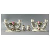 Dresden Porcelain Candelabras & Shakers