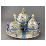 Ceramic Tea Set with Tray