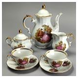 Gloria Bavaria 22k Porcelain Coffee Service