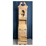 Rustic Pine Secretary Cupboard