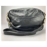 Bally Italian Black Leather Shoulder Bag