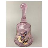 Fenton Pink Glass Figural Bell