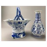 Andrea by Sadek Ceramic Basket and Vase