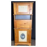 Folk Art Painted Wooden Cabinet