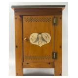 Painted Folk Art Bird Cabinet