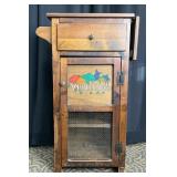 Rustic Wooden Vegetable Storage Cabinet