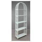 White Wicker Five-Shelf ï¿½tagï¿½re