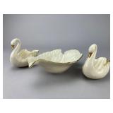 Lenox Porcelain Swan Dishes, 3 Pieces