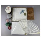 Vintage Vanity Compacts & Handkerchiefs