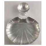 Mid-Century Coastal Shell Alloy Serving Set