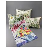 Decorative Pillows and Fabric Set