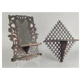 Victorian Style Vanity Mirror & Lattice Shelf