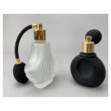 Two Art Deco Revival Perfume Atomizers