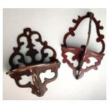 Pair Of Mid-Century Classic Revival Wall Shelves