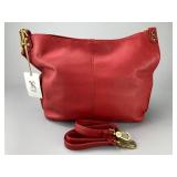 HOBO Pier Scarlet Leather Handbag