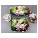 Bavarian Rose Porcelain Group, 5 Pcs