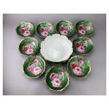 Royal Munich Hand-Painted Rose Berry Set