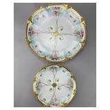 Two M.Z. Austria Violet Porcelain Plates