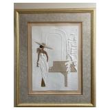 Barnes Signed Cast-Paper Fashion Relief