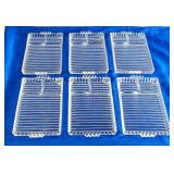 6 Hazel Atlas Snack, Sip & Smoke Serving Trays