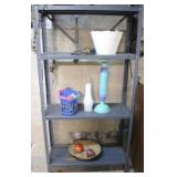 Metal Shelf with Contents