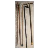 Lot of 5 Wood Canes