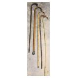 Lot of 5 Wood Canes