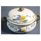 Vintage Enamelware Biscuit Tin