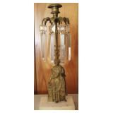 Brass with Marble Luster Candle Holder