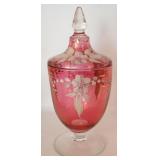 Painted Candy Dish with Lid