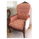 Fancy Carved French Bergere Chair
