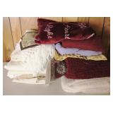 Lot of Assorted Linens and Throw Rugs