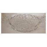 Large Crystal Dish with Handles