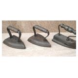 Lot of 3 Antique Sad Irons