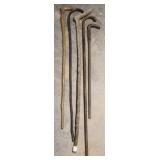 Lot of 5 Wood Canes