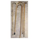 Lot of 5 Wood Canes