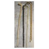 Lot of 5 Wood Canes