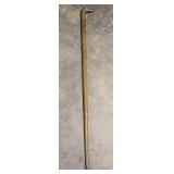 Brass Dog Head Wood Cane