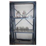 Metal Shelves with Contents