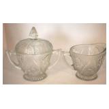 Iris & Herringbone Creamer and Lidded Sugar