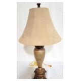Table Lamp w/ faux suede lampshade - 32" tall