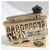 Ezra Brooks Street Car Trolley Bottle - 8" tall