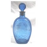 Ezra Brooks Blue Glass Bottle