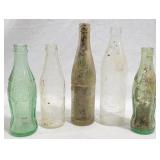 Lot of Assorted Coke Bottles
