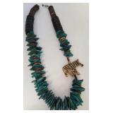 Wooden beads w/ zebra necklace